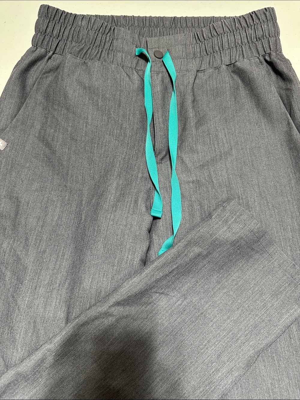 Figs Charcoal Joggers with Teal Drawcord - Picture 1 of 5